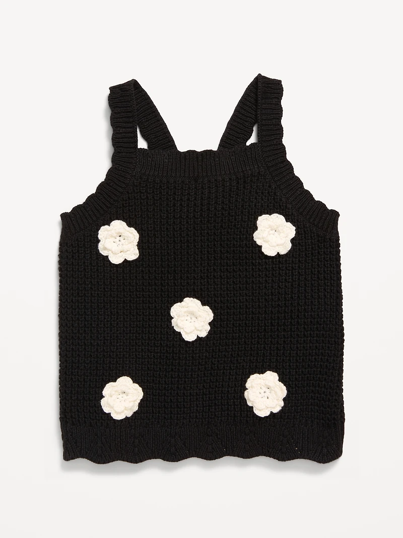 Applique Sweater-Knit Tank Top for Toddler Girls