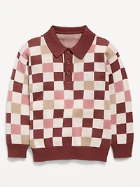 HOLD: Long-Sleeve Collared Sweater for Toddler Boys