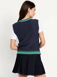 Wool-Blend Cable-Knit Vest