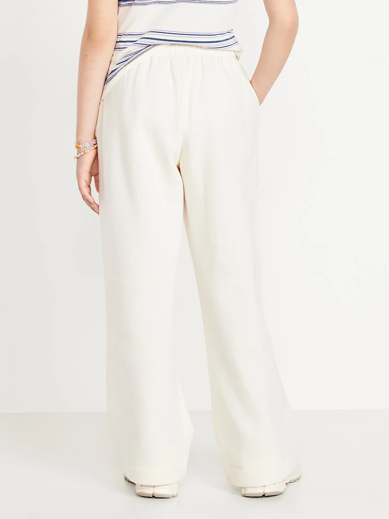 Favorite Fleece High-Waisted Wide-Leg Sweatpants for Girls