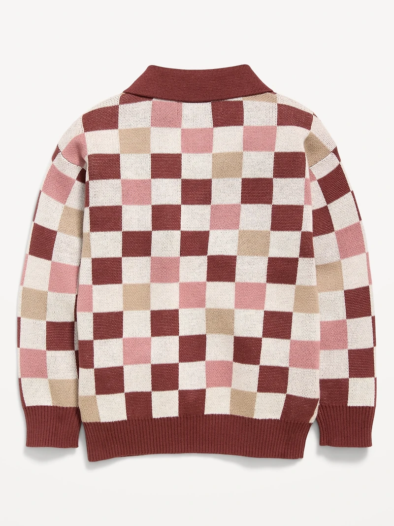 HOLD: Long-Sleeve Collared Sweater for Toddler Boys