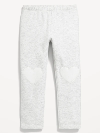 Heart-Patch Fleece-Lined Leggings for Toddler Girls