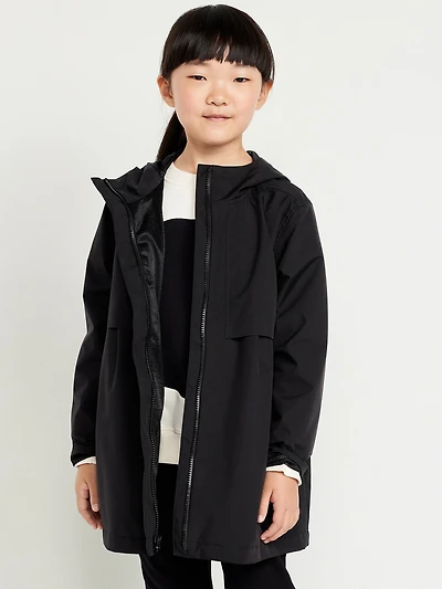 Water-Resistant Hooded Jacket for Girls