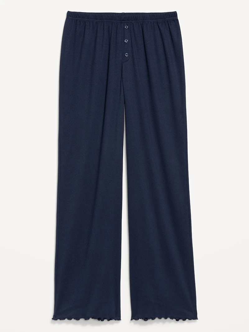 High-Waisted Cozy Rib Pajama Pants