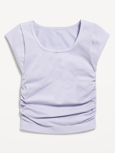Fitted Ruched Seamless Performance Top for Girls