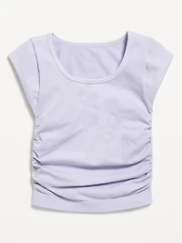 Fitted Ruched Seamless Performance Top for Girls