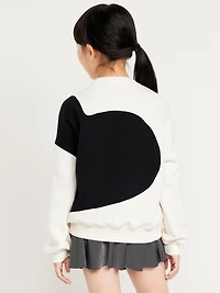 Oversized Graphic Tunic Sweatshirt for Girls