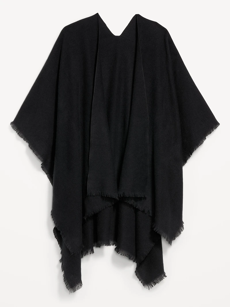 Flannel Fringe Poncho