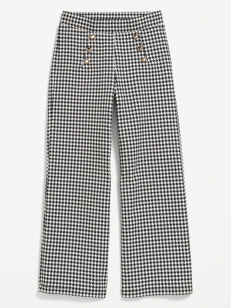 High-Waisted Straight-Leg Sailor Pants for Girls