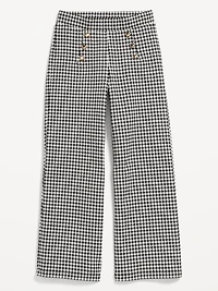 High-Waisted Straight-Leg Sailor Pants for Girls