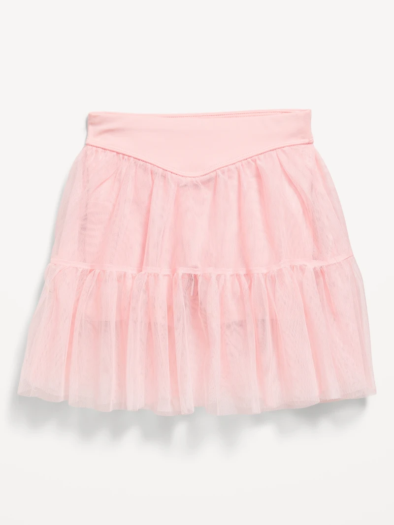 High-Waisted Tutu Performance Skort for Toddler Girls