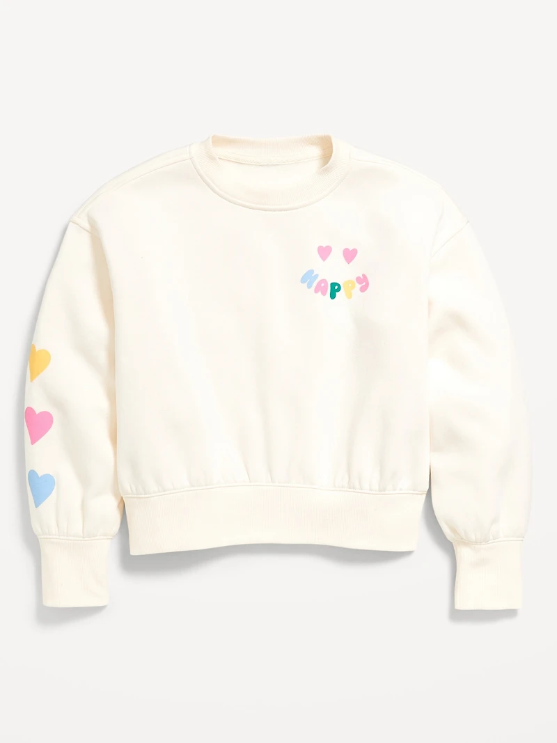 Favorite Fleece Oversized Graphic Sweatshirt for Girls