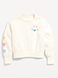 Favorite Fleece Oversized Graphic Sweatshirt for Girls