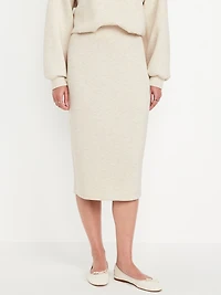 Extra High-Waisted Bounce Fleece Midi Skirt