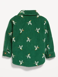 Printed Long-Sleeve Corduroy Shirt for Toddler Boys