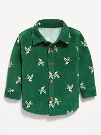 Printed Long-Sleeve Corduroy Shirt for Toddler Boys