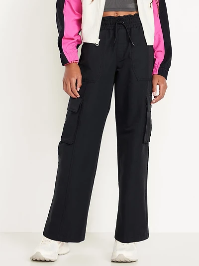High-Waisted Cargo Wide-Leg Performance Pants for Girls