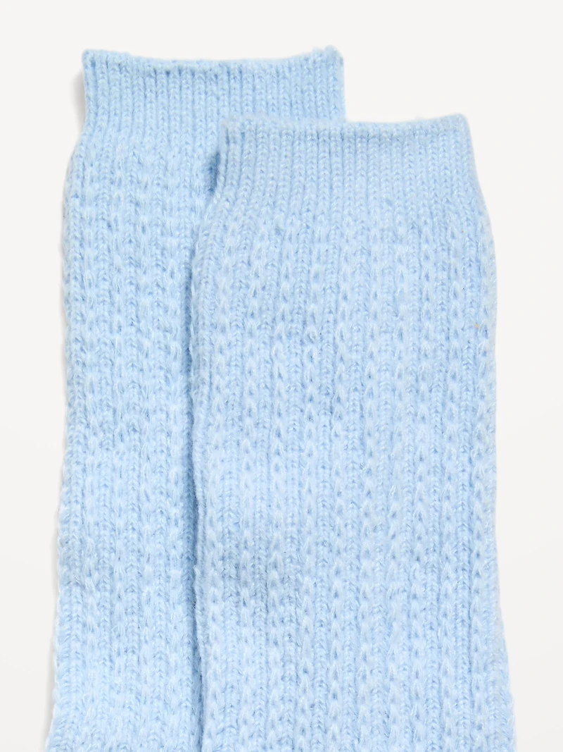 Slouchy Textured Crew Socks for Women