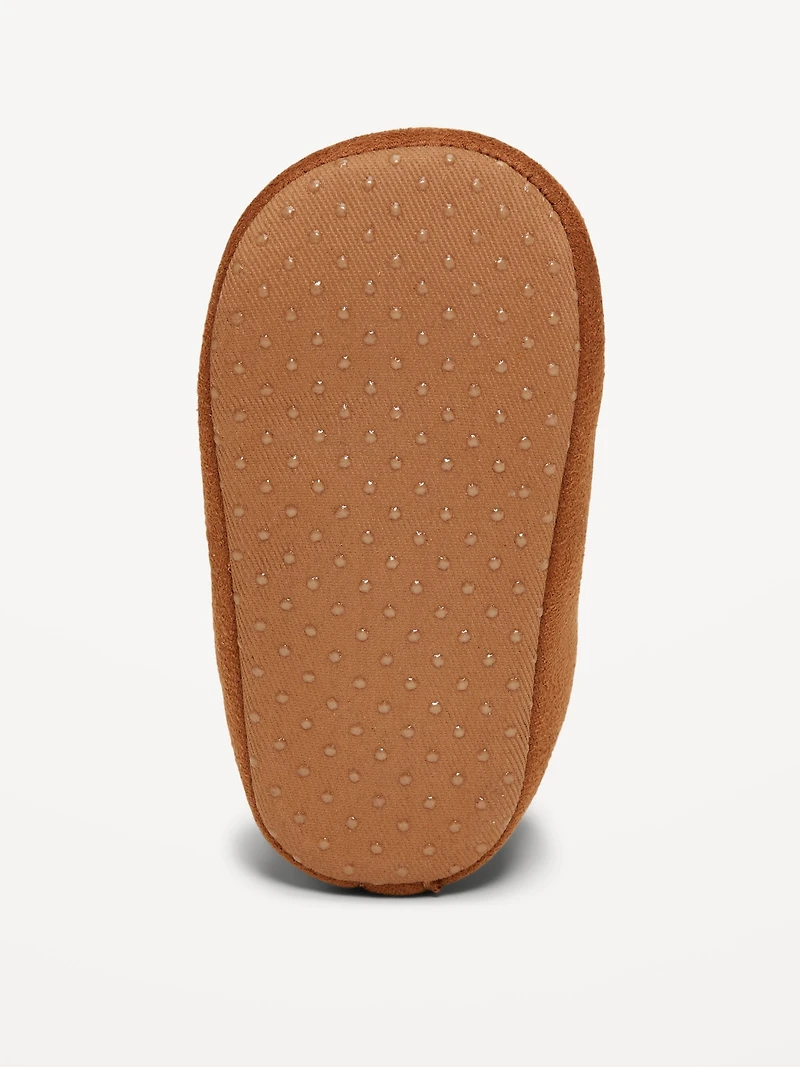 Faux-Suede Moccasin Booties for Baby