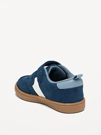 Double Secure-Strap Faux-Suede Sneakers for Toddler Boys