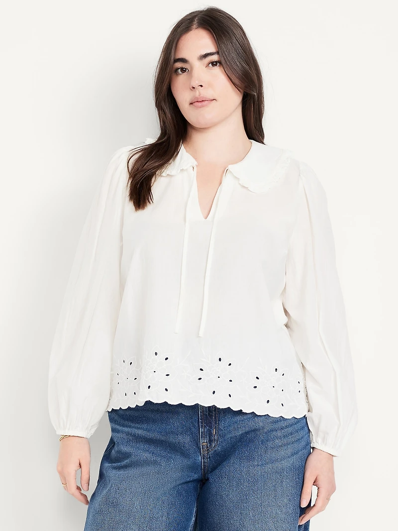 Ruffle-Collar Top