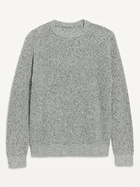 Crew-Neck Shaker-Stitch Sweater