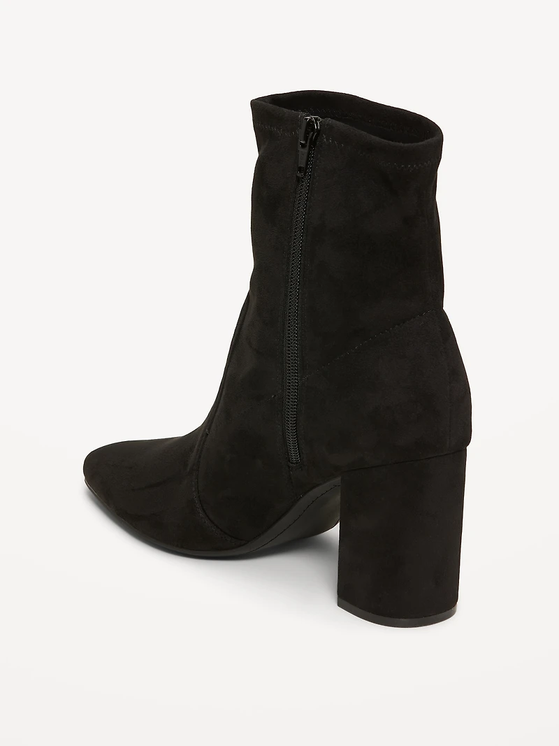 Faux-Suede Heeled Boots for Women