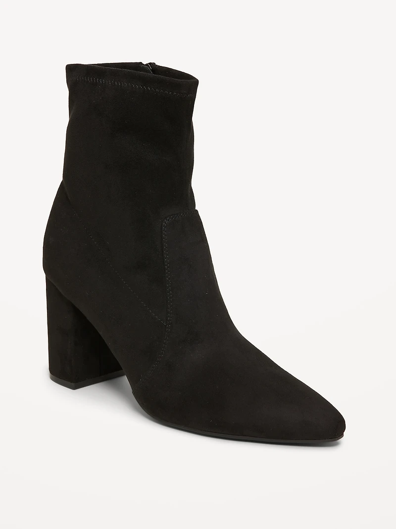 Faux-Suede Heeled Boots for Women