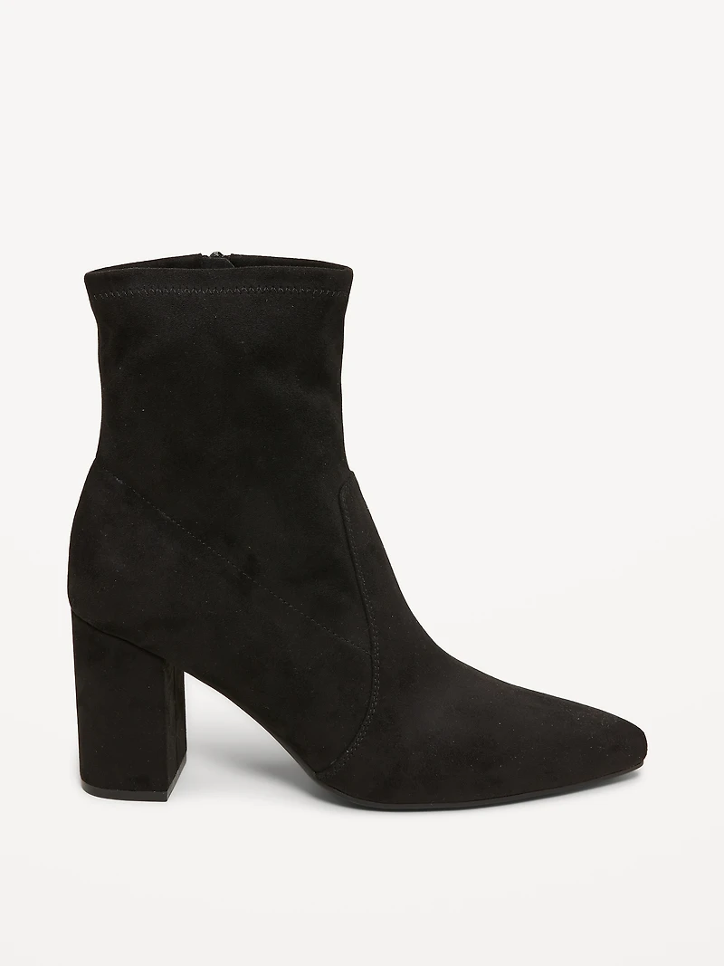 Faux-Suede Heeled Boots for Women