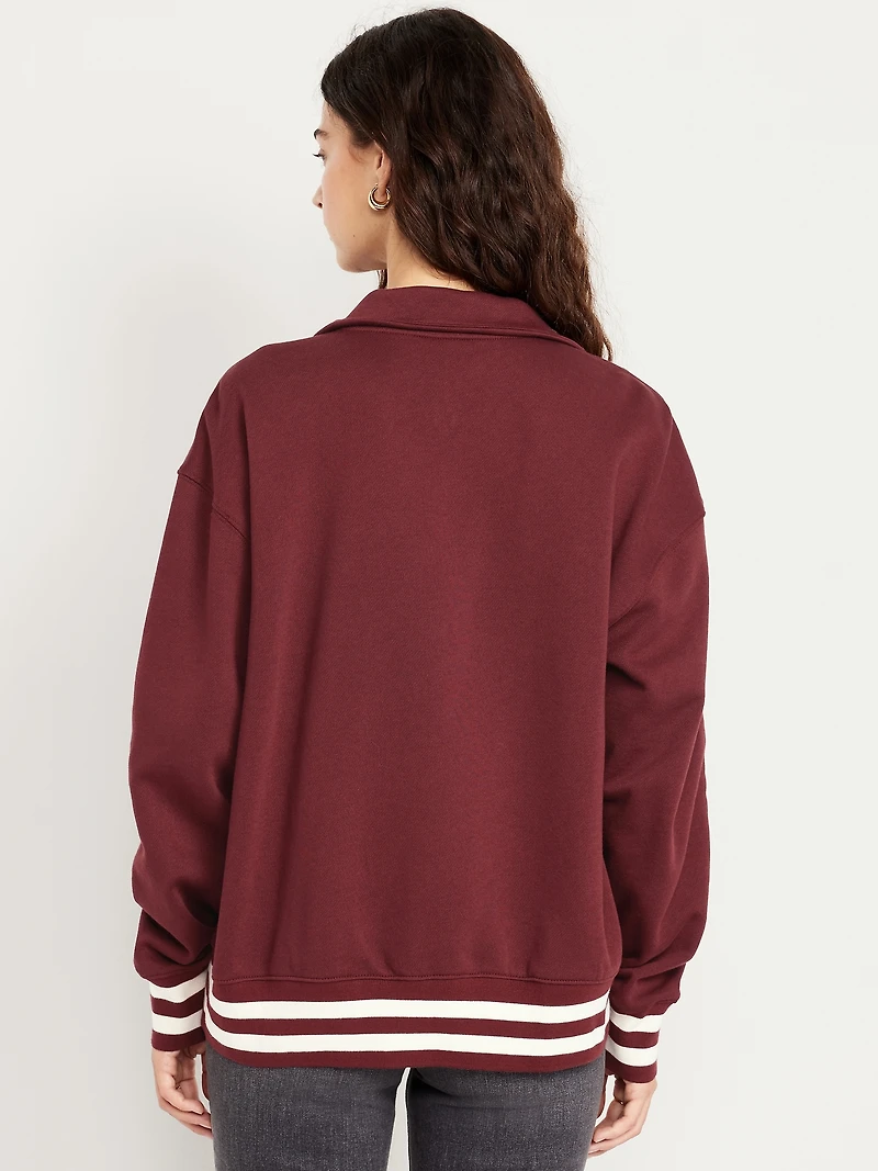 SoComfy Oversized Half-Zip Sweatshirt
