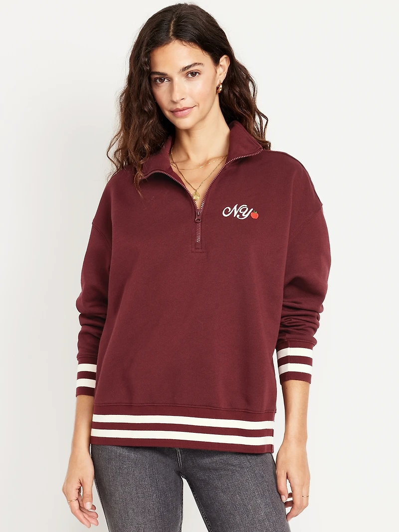 SoComfy Oversized Half-Zip Sweatshirt