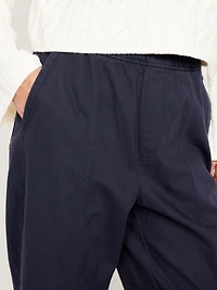 High-Waisted Barrel Ankle Pants
