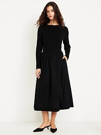 Smocked Midi Skirt