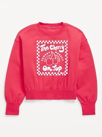 Favorite Fleece Oversized Graphic Sweatshirt for Girls