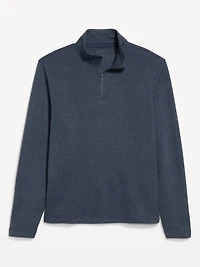 Sweater-Knit Fleece Quarter-Zip Pullover