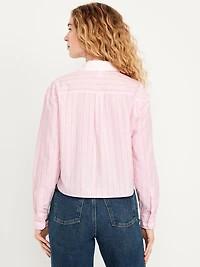 Cropped Button-Down Shirt