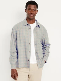 Cropped Plaid Flannel Shirt