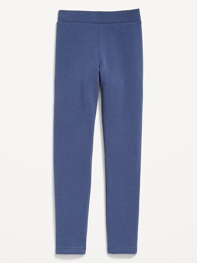 High-Waisted Full-Length Fleece Leggings for Girls