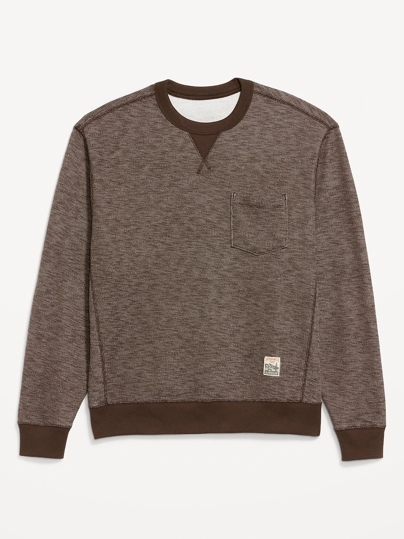 Textured Pocket Sweatshirt