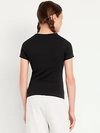 Fitted Seamless Ribbed Performance Top for Girls