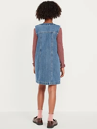 Sleeveless Pocket Jean Dress for Girls