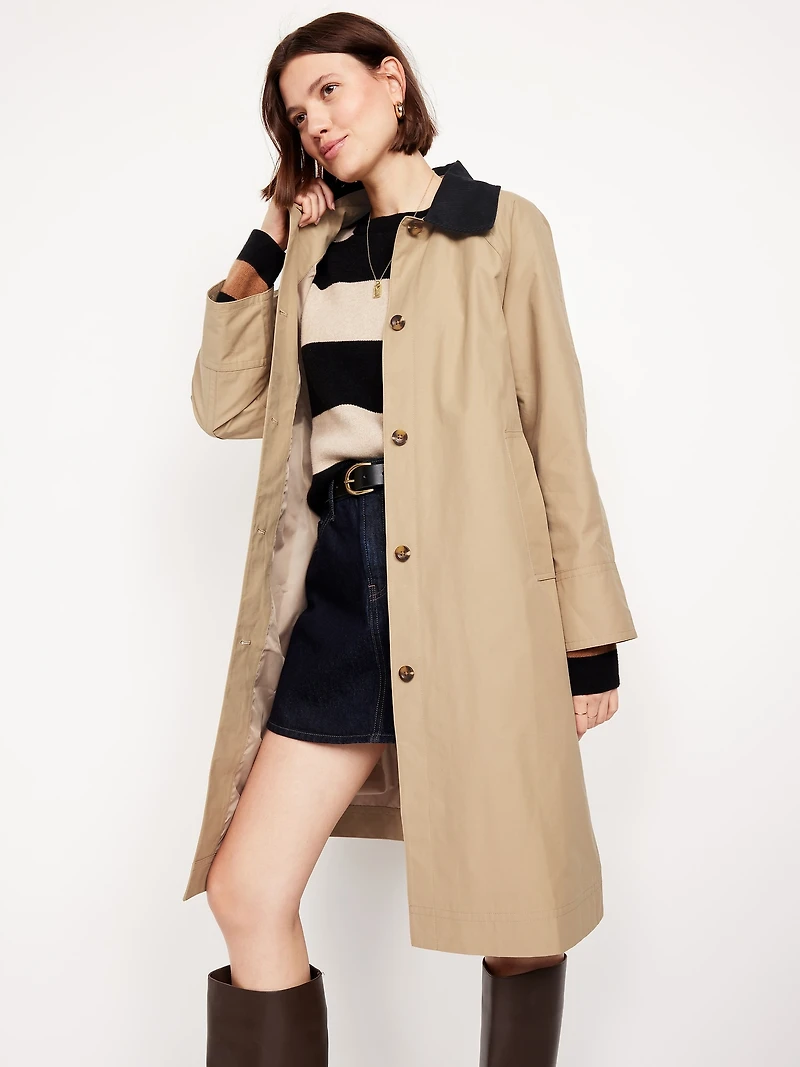 Water-Resistant Long Barn Coat