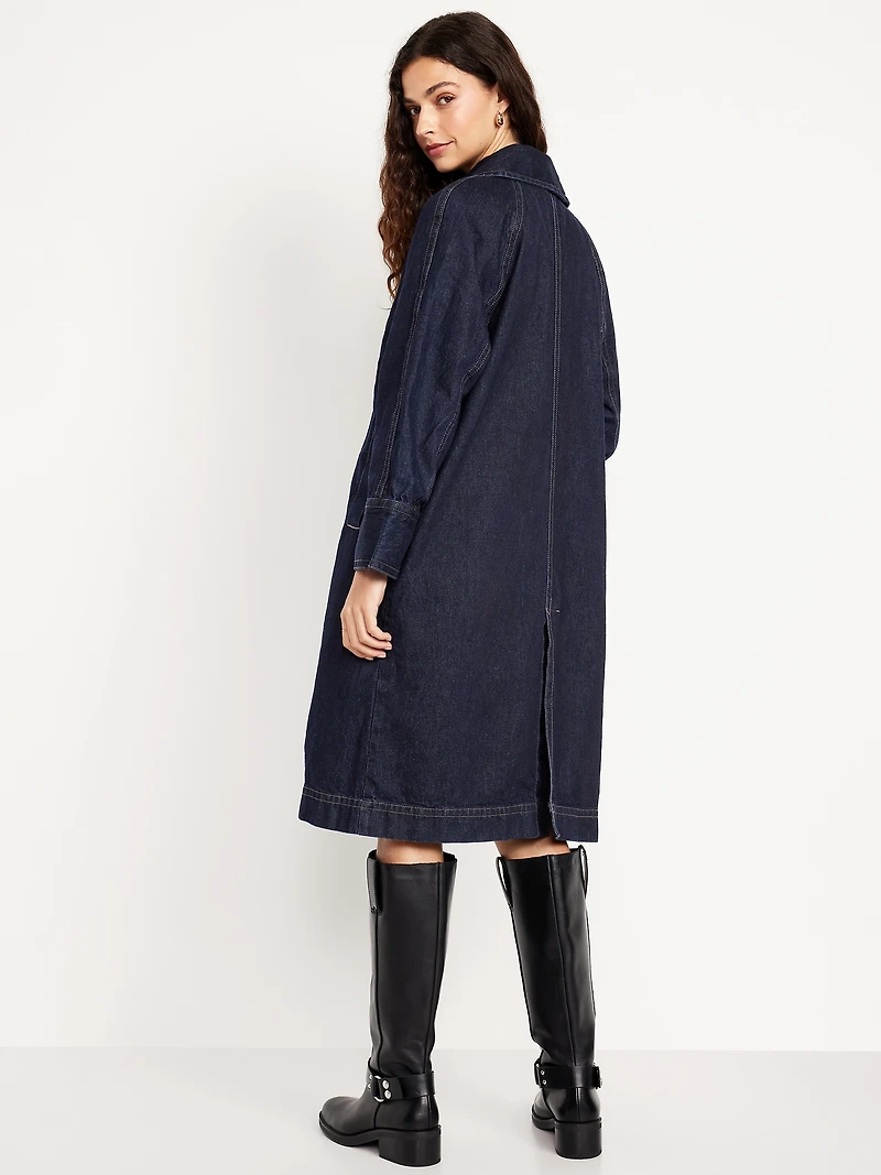Long Denim Barn Coat