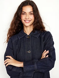 Long Denim Barn Coat