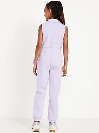 Bounce Fleece Sleeveless Zip-Front Jumpsuit for Girls