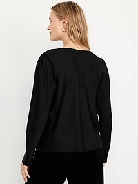 Cowl-Neck Satin Top
