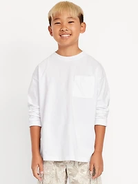 Oversized Long-Sleeve Pocket T-Shirt for Boys