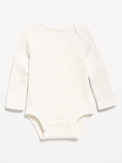 Long-Sleeve Ribbed Bodysuit for Baby