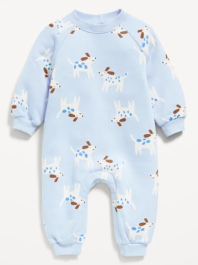 Long-Sleeve Fleece One-Piece Jumpsuit for Baby
