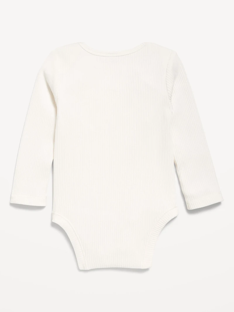 Long-Sleeve Ribbed Bodysuit for Baby